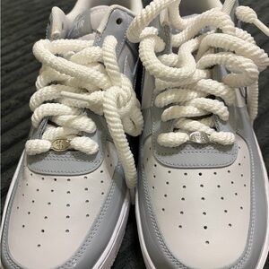 Nike White and Gray Athletic Shoes